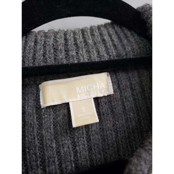 MICHAEL KORS Chain Detail Faux Fur Sweater Vest Derby Wool Blend Glam Mob Boss - Picture 3 of 7